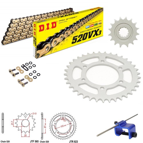 Kit pignone catena sv650x - kit,
